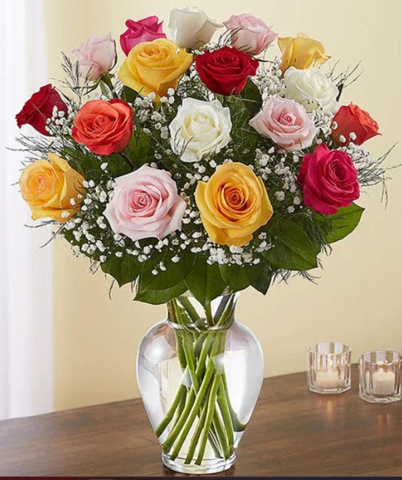 18 Roses Arranged – Jen-mor Florist Inc, Dover DE