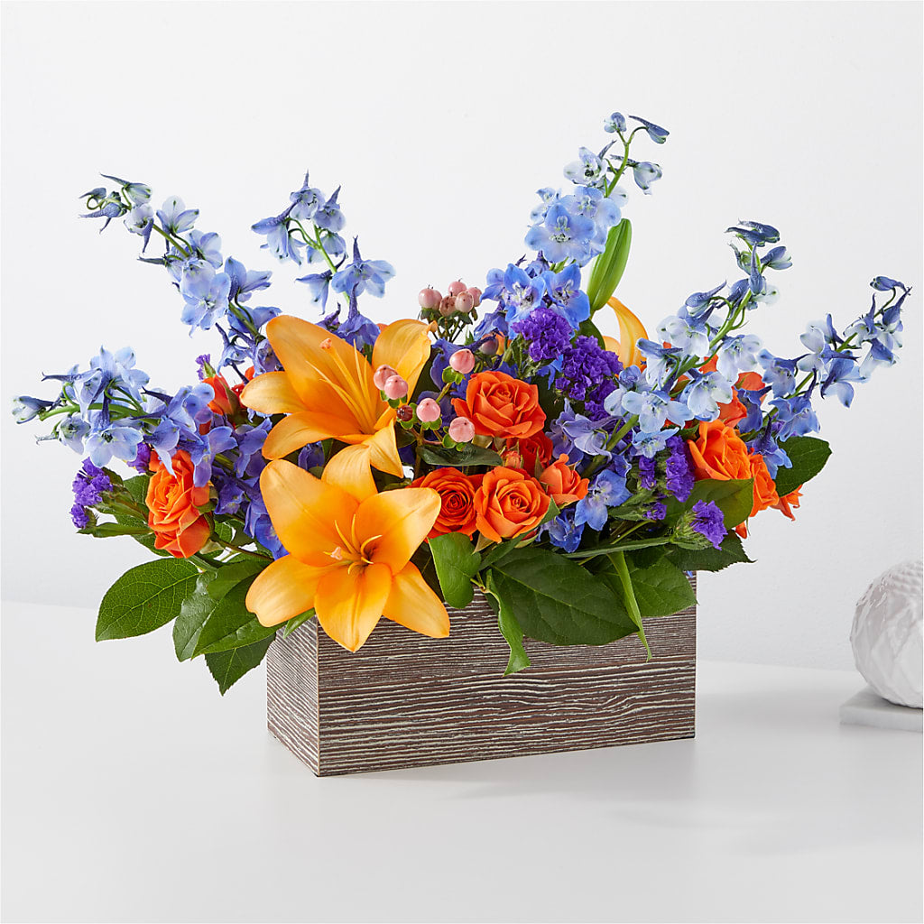 Radiant Citrus Box Bouquet – Jen-mor Florist Inc, Dover DE