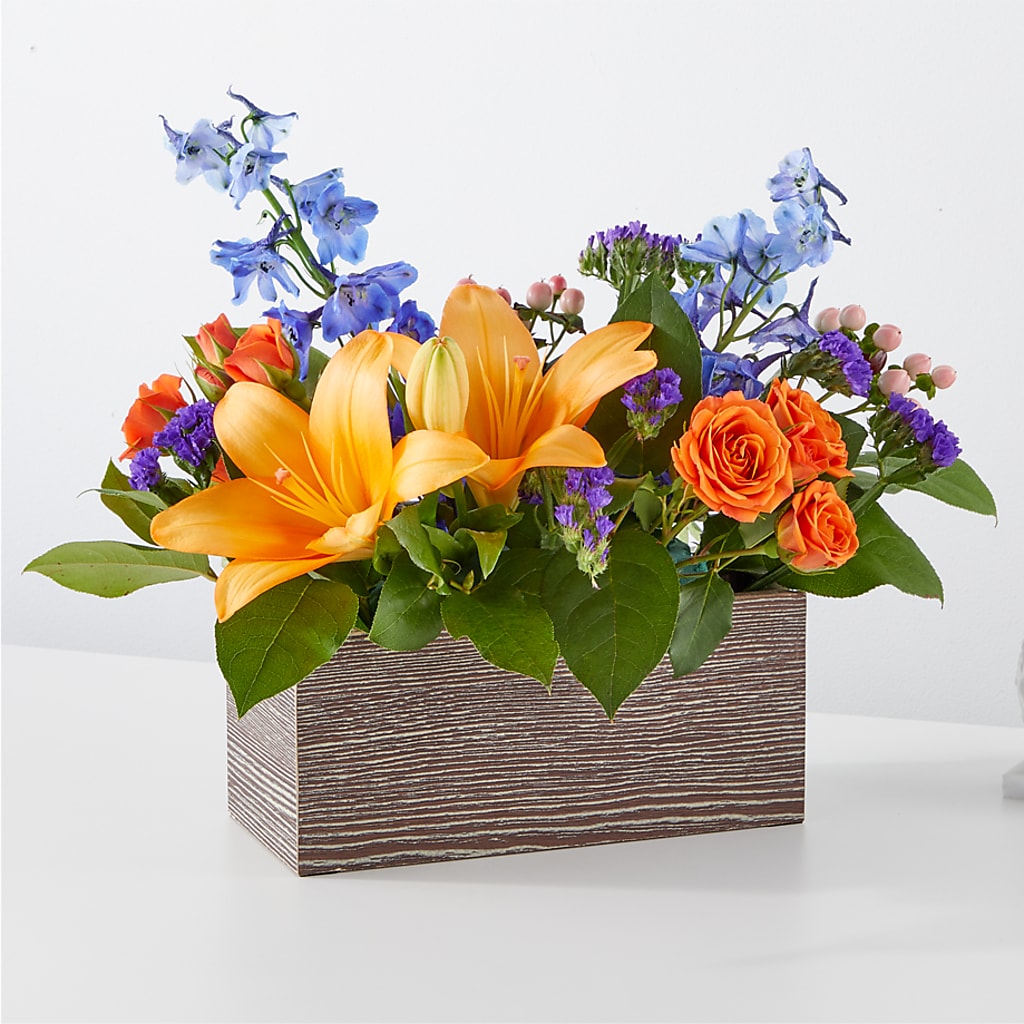 Radiant Citrus Box Bouquet – Jen-mor Florist Inc, Dover DE