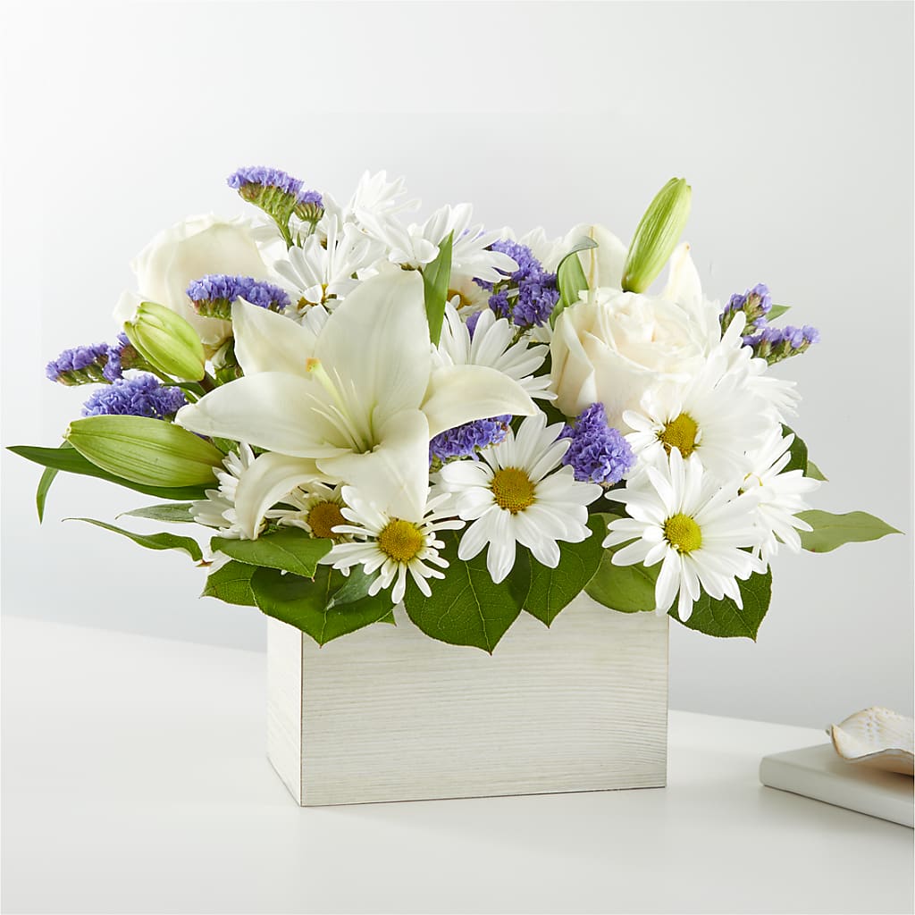 Beyond Blue Box Bouquet – Jen-mor Florist Inc, Dover DE