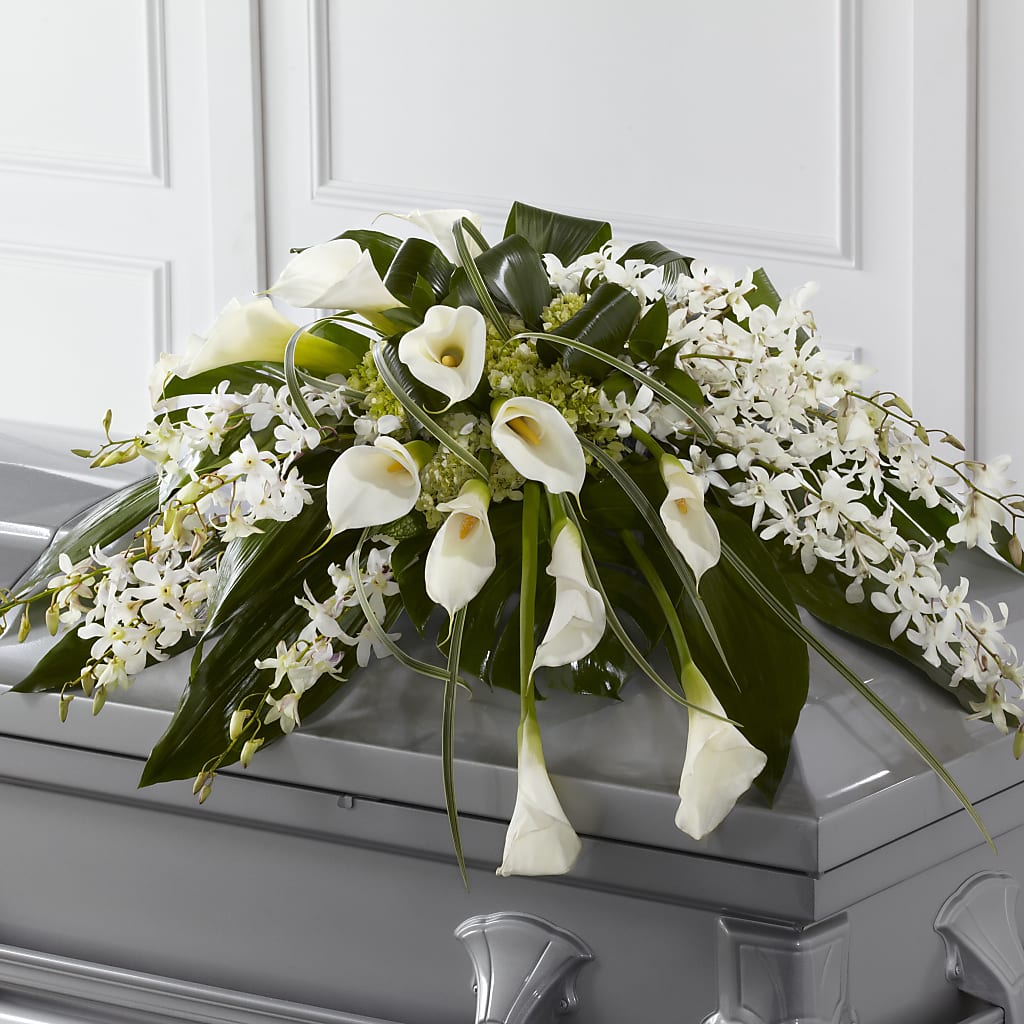 Angel Wings Casket Spray – Jen-mor Florist Inc, Dover DE