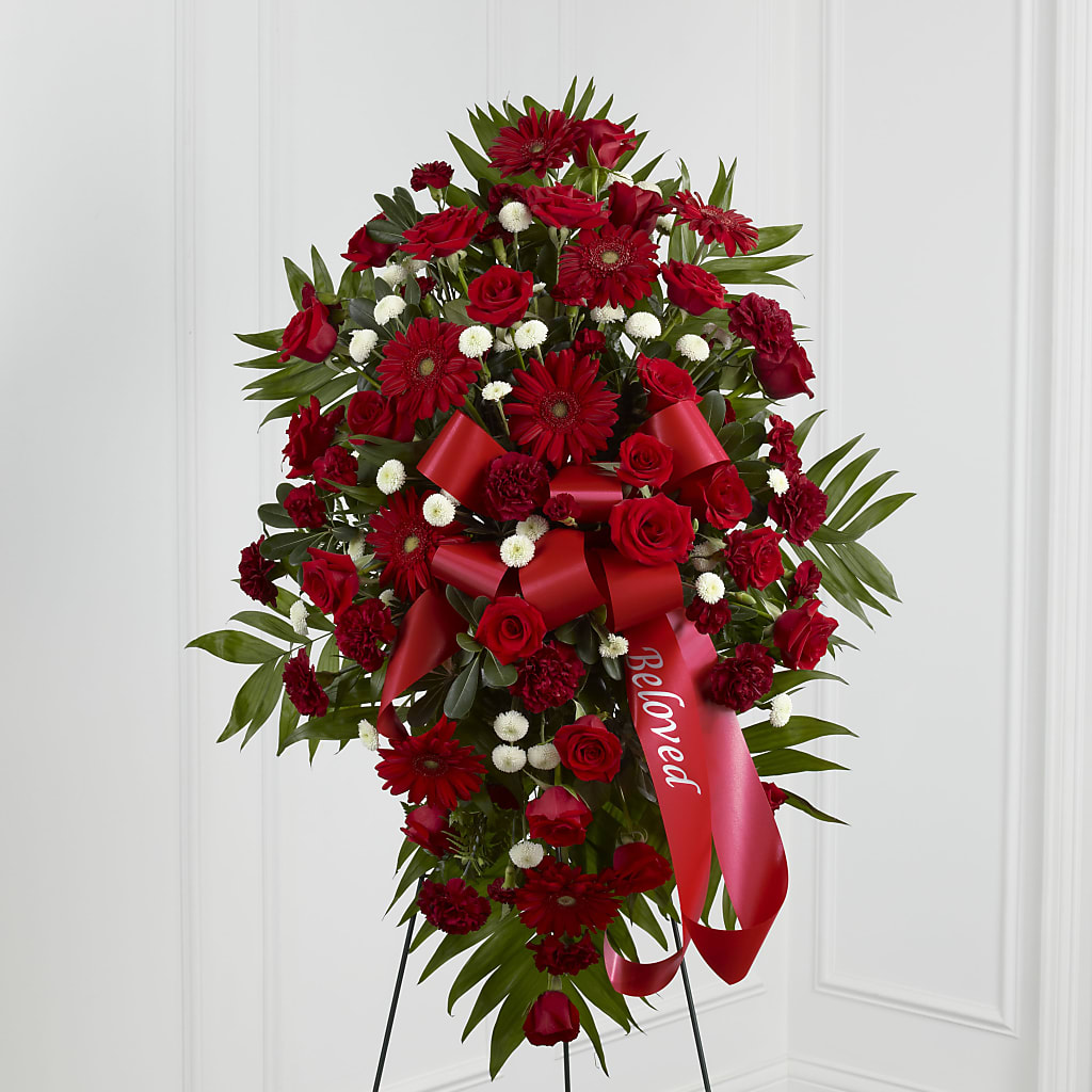 Treasured Memories Standing Spray – Jen-mor Florist Inc, Dover DE