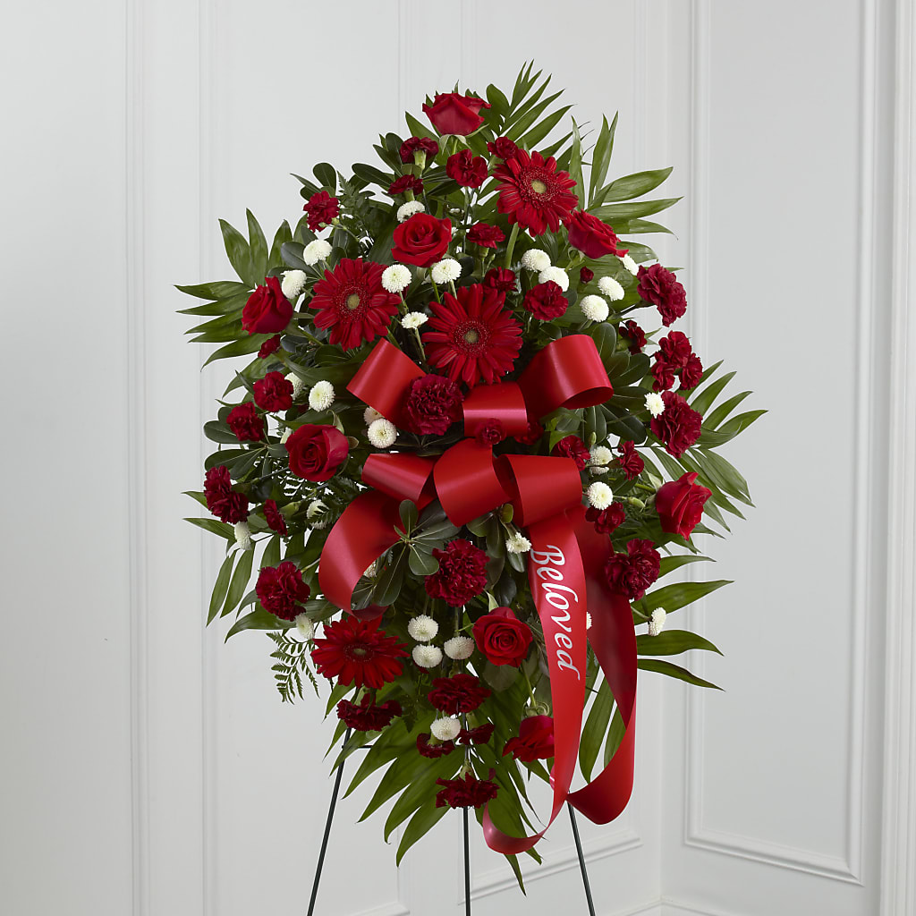 Treasured Memories Standing Spray – Jen-mor Florist Inc, Dover DE
