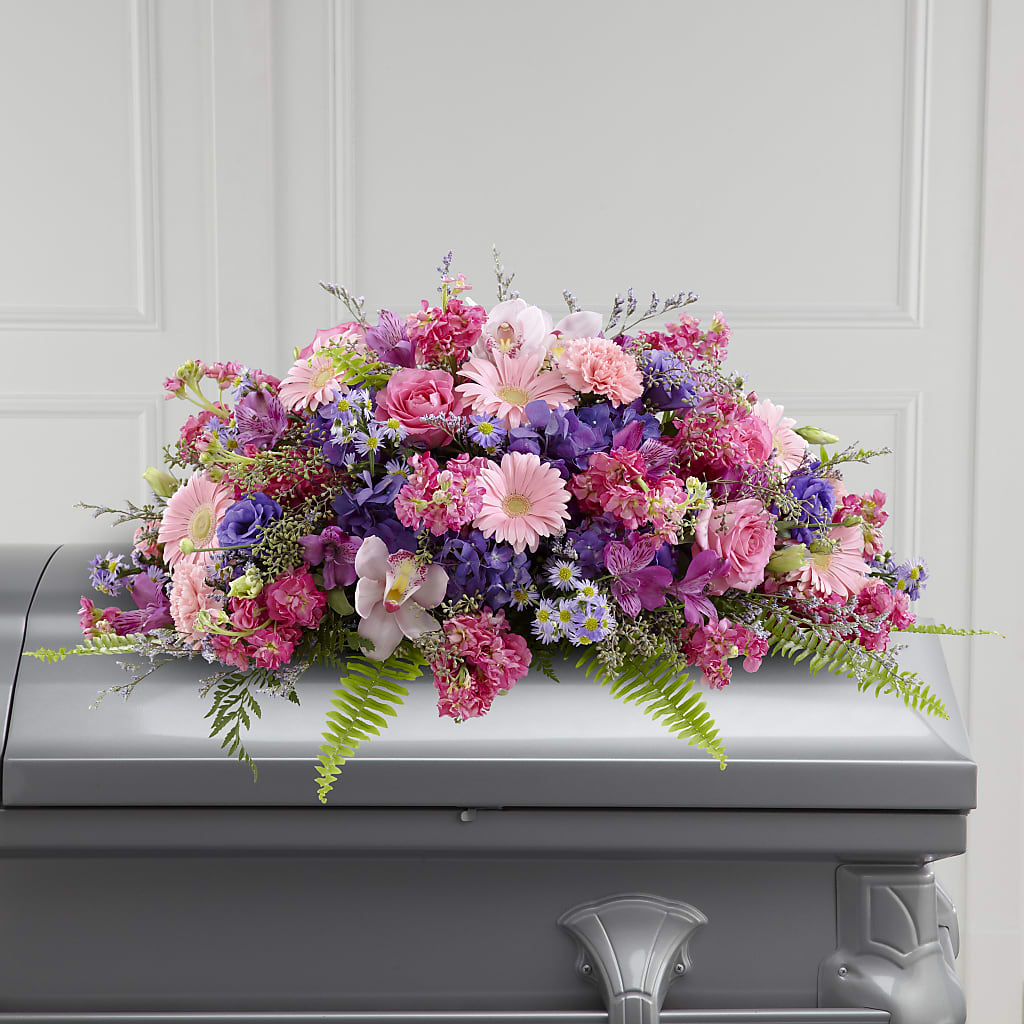 Glorious Garden Casket Spray – Jen-mor Florist Inc, Dover DE