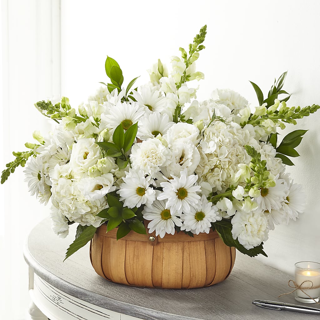 Pure Ivory Basket – Jen-mor Florist Inc, Dover DE
