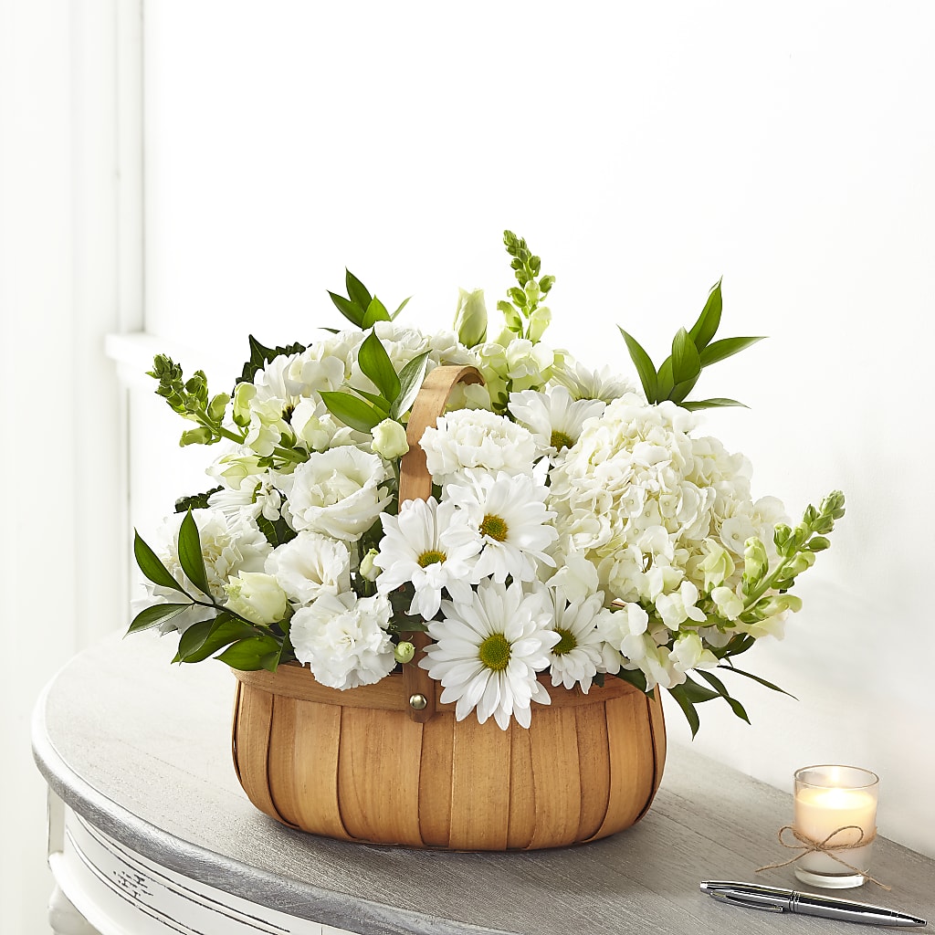 Pure Ivory Basket – Jen-mor Florist Inc, Dover DE