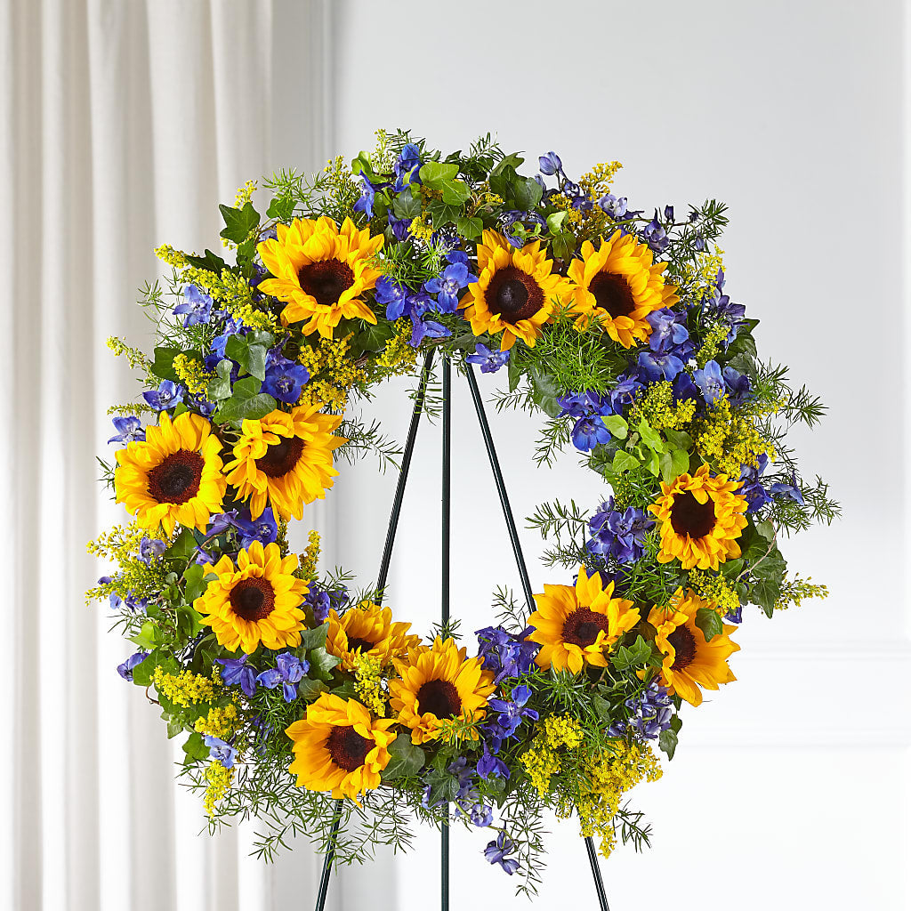 Bright Rays Wreath – Jen-mor Florist Inc, Dover DE
