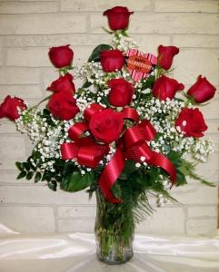 VALENTINE DOZEN RED ROSES