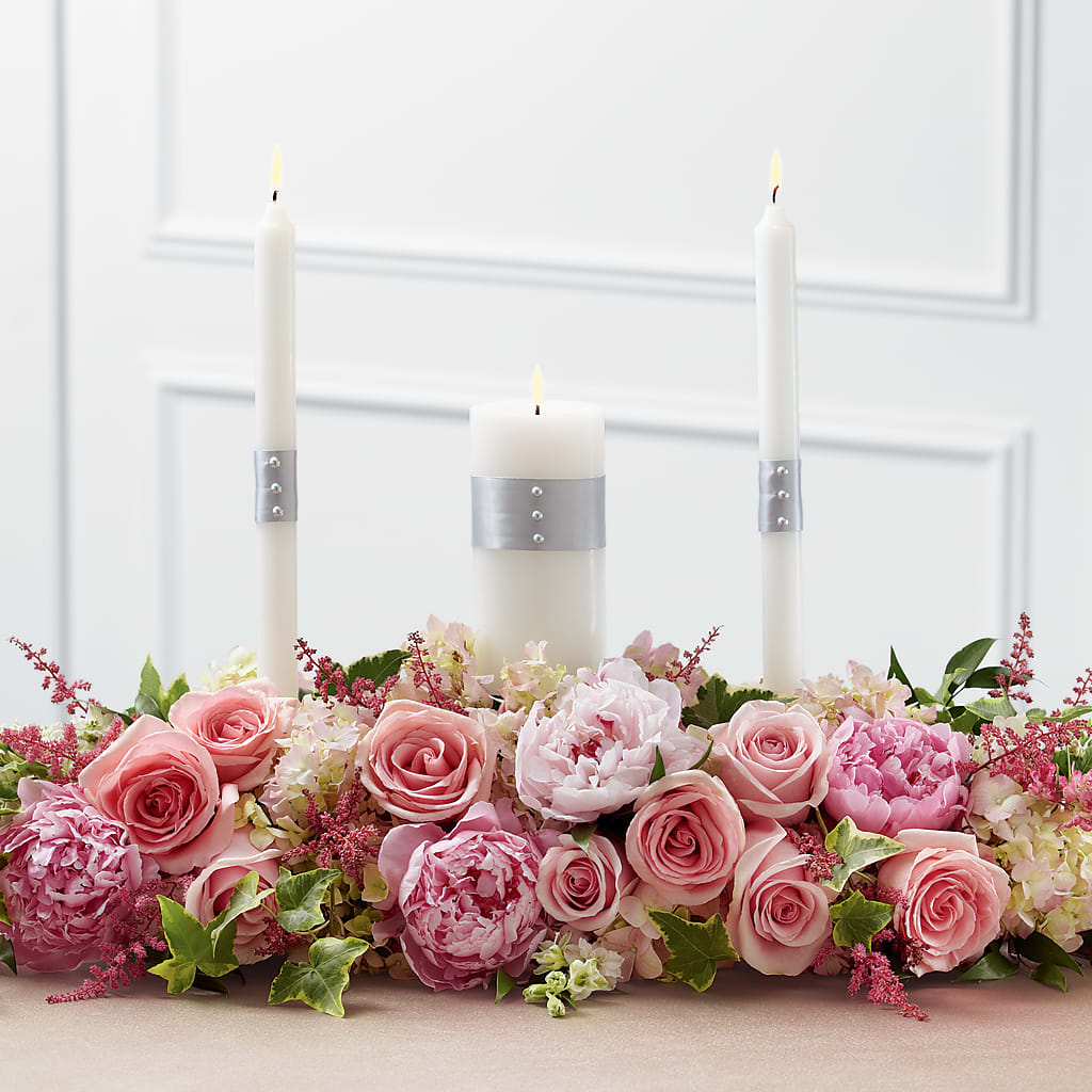 Worldwide Romance Unity Candle Arrangement – Jen-mor Florist Inc, Dover DE