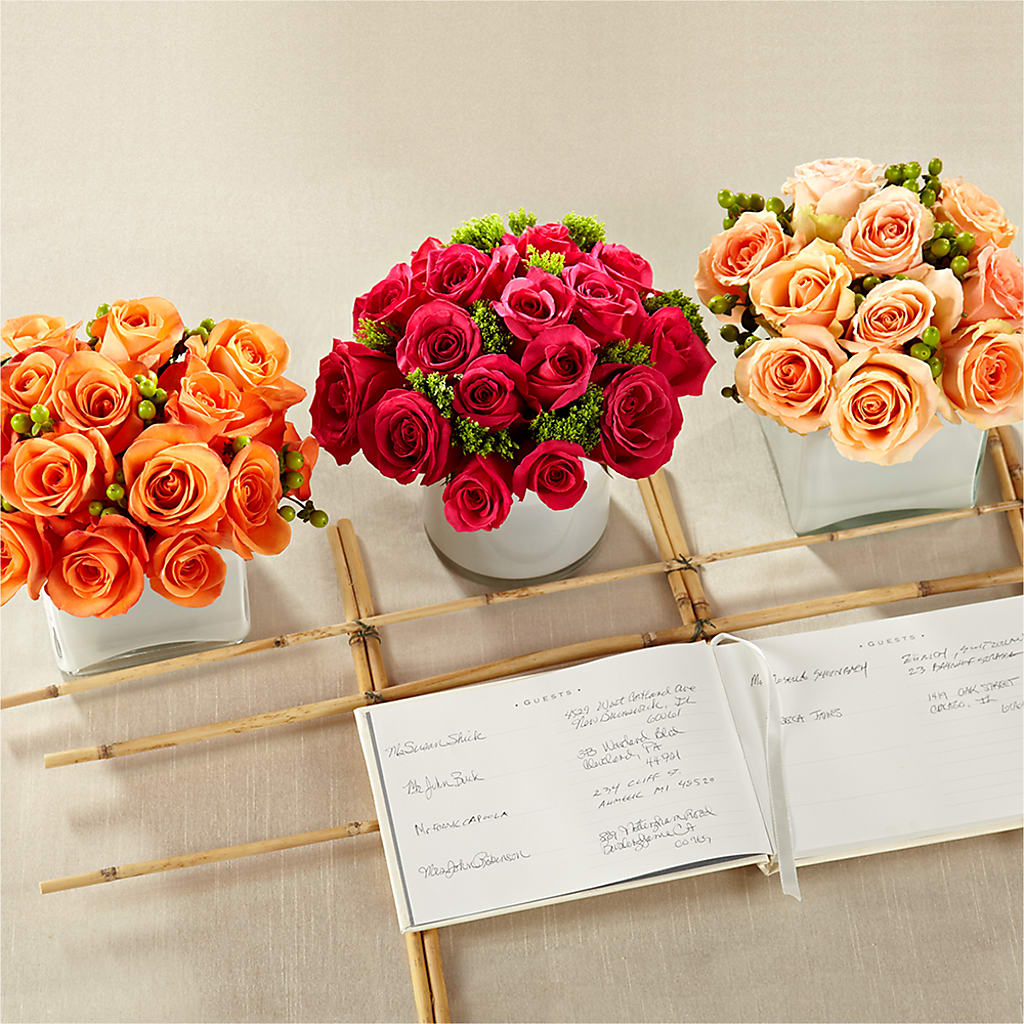 Dawn Rose Centerpiece – Jen-mor Florist Inc, Dover DE