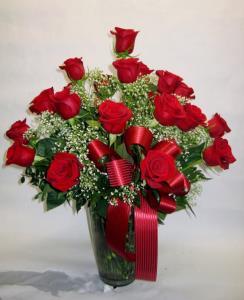 2 Dozen Roses Arranged