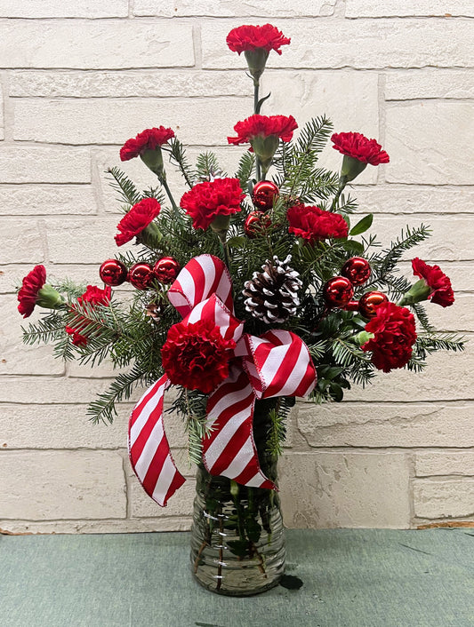 DOZEN CARNATIONS CHRISTMAS TRIM