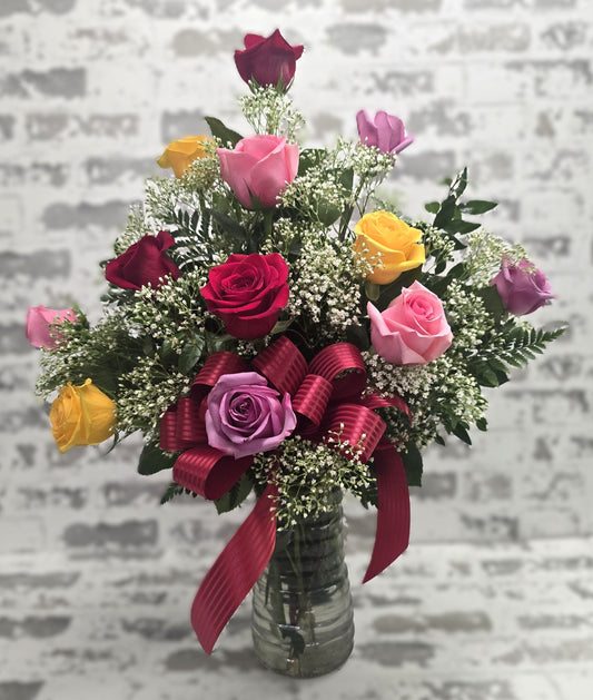 Dozen Mixed Valentine Roses