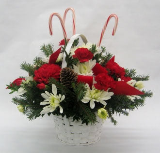 Candy Cane Lane Basket