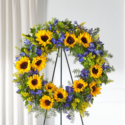 Bright Rays Wreath –  Jen-mor Florist Inc, Dover DE